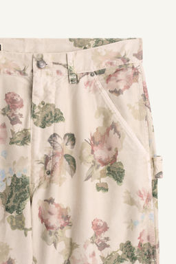 FLWR CRPNT PNT / verde lavado - Zara фото 7