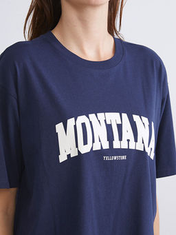 Montana Bask?l? Oversize Kad?n Ti??rt