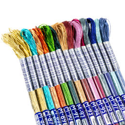 Нитки для вышивания Gamma мулине JT металлик 100% полиэстер 12 x 11 м