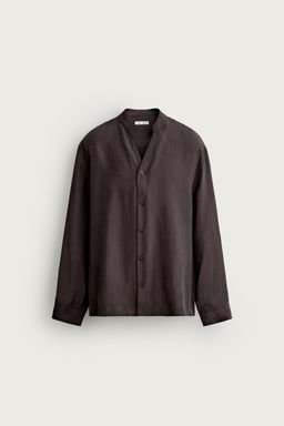 CAMISA FLUIDA RELAXED FIT / Marr?n