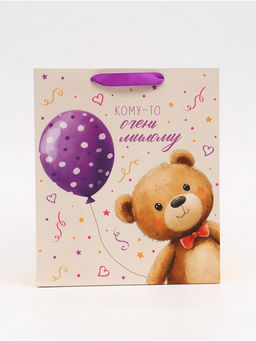 Цена за 2 шт. Пакет ламинированный «Мишка», ML 23 × 27 × 11,5 см