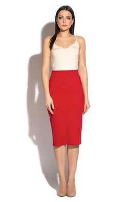 Юбка-карандаш красный