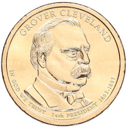 Монета 1 доллар 2012 года (Р) США 24-й президент США Гровер Кливленд