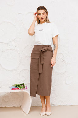 Юбка AmberA 1062С кофе