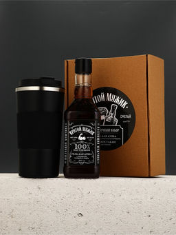 Подарочный набор, гель для душа 500 мл и термостакан, Чистое счастье