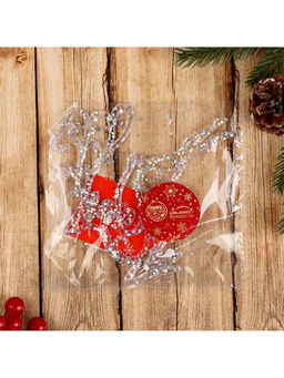 Цена за 2 шт. Ёлочная игрушка Зимнее волшебство. Олень в прыжке - магия, 1312 см, прозрачный фото 6