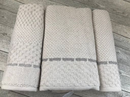 Набор полотенец PUPILLA MONET хлопок 3 шт (50*80,50*90,70*140) светло-бежевый