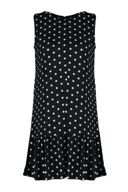 TRENDYOLMILLA Indigo Cicek Bask?l? S?f?r Kol Volanl? Shift/Duz Mini Esnek Orme Elbise TWOSS22EL0794  фото 6