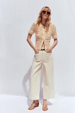 Z1975 HIGH-WAIST CULOTTE JEANS WITH BELT