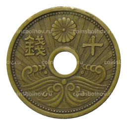 Монета 10 сен 1939 года Япония