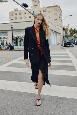 CORDUROY BLAZER WITH SHOULDER PADS - Zara фото 19
