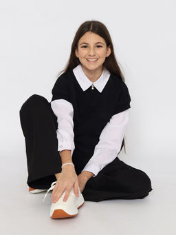 CRB wear / CWJG 63919-22 Жилет для девочки,черный/Ex.Cherubino  фото 4