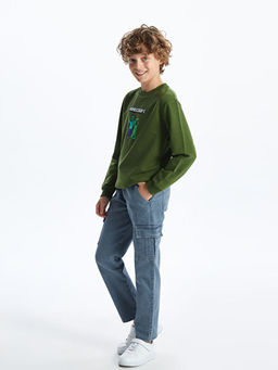 Beli Lastikli Regular Fit Erkek ?ocuk Jean Pantolon - Waikiki фото 4