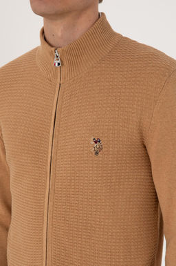 Erkek Camel Melanj Basic Triko H_rka Sepette S_rpriz _ndirim - U.s. polo assn фото 7