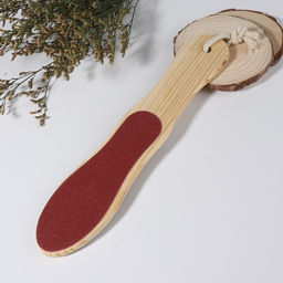 Пилка для пяток, наждачная, двусторонняя, 27 см, деревянная