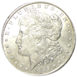 Монета 1 доллар 1885 года O США Доллар Моргана