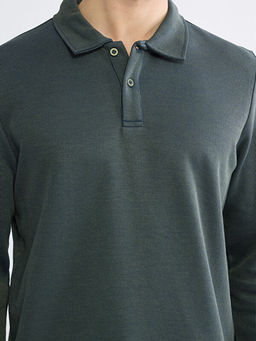 Polo Yaka Erkek Sweatshirt