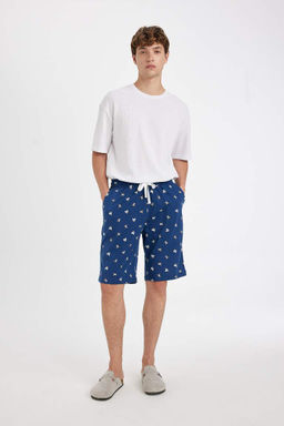 Regular Fit Cepli Desenli Sort Pijama Alt? - Defacto фото 2