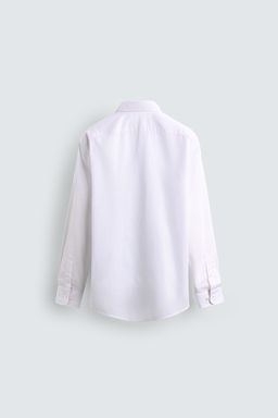 Рубашка CAMISA ESTRUCTURA EASY CARE бело-розовая