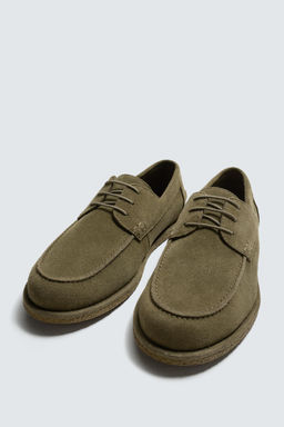 ZAPATO N?UTICO PIEL CASUAL / Verde - Zara фото 2