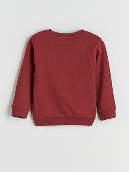 Yaz? Bask?l? Erkek ?ocuk Sweatshirt