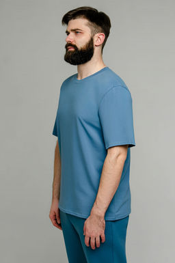 Арт. 67114/9 Футболка мужская 48-58 (6 шт) Цвет:джинс - Идеал фото 3