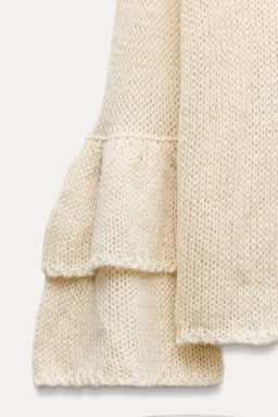 KNIT JACKET WITH RUFFLE SLEEVES - Zara фото 5