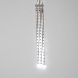 ULD-E2405-240/DTK WHITE IP44 METEOR Занавес светодиодный фигурный Падающие звезды, соединяемый, 2х0,5м. 8 подвесов. Белый свет. Провод прозрачный. TM Uniel.
