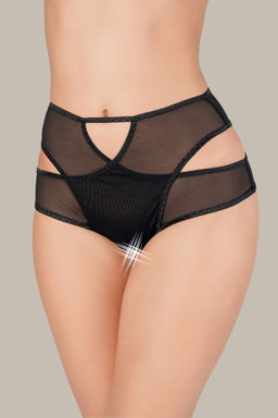 Эротические трусики Waname Liberty с высокой посадкой черные (50-52)