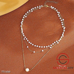 Тройное жемчужное ожерелье