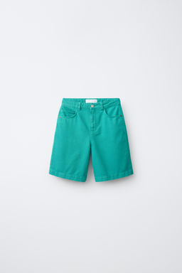 BERMUDA DENIM LISA / Verde turquesa