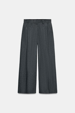 ZW COLLECTION WIDE-LEG DARTED TROUSERS - Zara фото 7