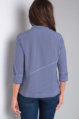 Блуза Modema 726-2 синяя полоска  фото 2