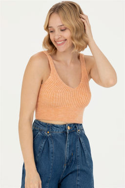 U. S. Polo Assn Женский пудровый свитер с v-образным вырезом - U.s. polo assn фото 10