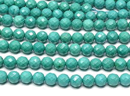 Бусины из бирюзы (имитация) шарик гр.10мм, 38см, 38 бусин Радуга камня