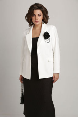 Костюм Aira Style 24-19 Молочный+черный