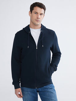 Kap??onlu Erkek Fermuarl? Sweatshirt