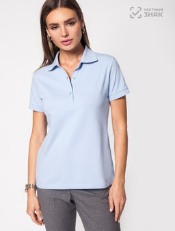 Футболка-поло из трикотажа пике с эластаном.