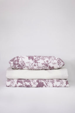 Trendyolmilla Home Tek Kisilik %100 Pamuk Bask?l? Lastikli Carsafl? Nevresim Tak?m? TPHSS25TKN00007  фото 5