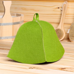 Шапка для бани и сауны «Классическая», полиэфир, зелёная, «Добропаровъ»