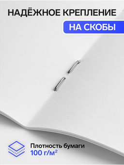Альбом для рисования Calligrata А4, 40 листов, на скрепке, плотность листов 100 г/м², обложка из мелованного картона, МИКС