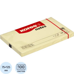 Стикеры Kores бум.для зам. 125х75 желтая 100л. '46125  фото 2