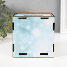 Деревянная копилка для денег «Ловец денег», куб, с надписью, 10×10×10 см