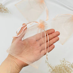 Мешочек: Органза персиковый (5 шт)