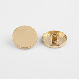 Цена за 2 шт. Пуговицы на ножке, металлические, d=23 мм, набор 5 шт., цвет золотой глянец