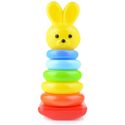 Пирамида-качалка "Зайчик" 31см. (в сетке, 8 дет.)