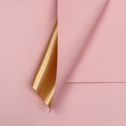 Цена за 20 шт. Пленка для цветов, Золотая сторона, 56x56см персиковая