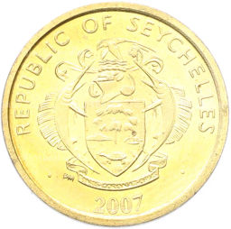 Монета 5 центов 2007 года Сейшелы