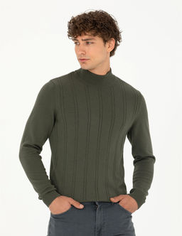 Duman Slim Fit Yar_m Bal_k__ Yaka Triko Kazak