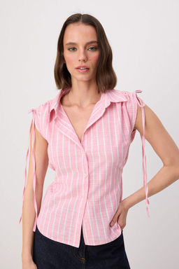 A__k Pembe _izgili B_zg_ Detayl_ G_mlek TWOSS26GO00208 - Trendyolmilla фото 2